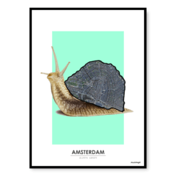 Unieke wanddecoratie - stadskaart MuzeMap | Poster Amsterdam