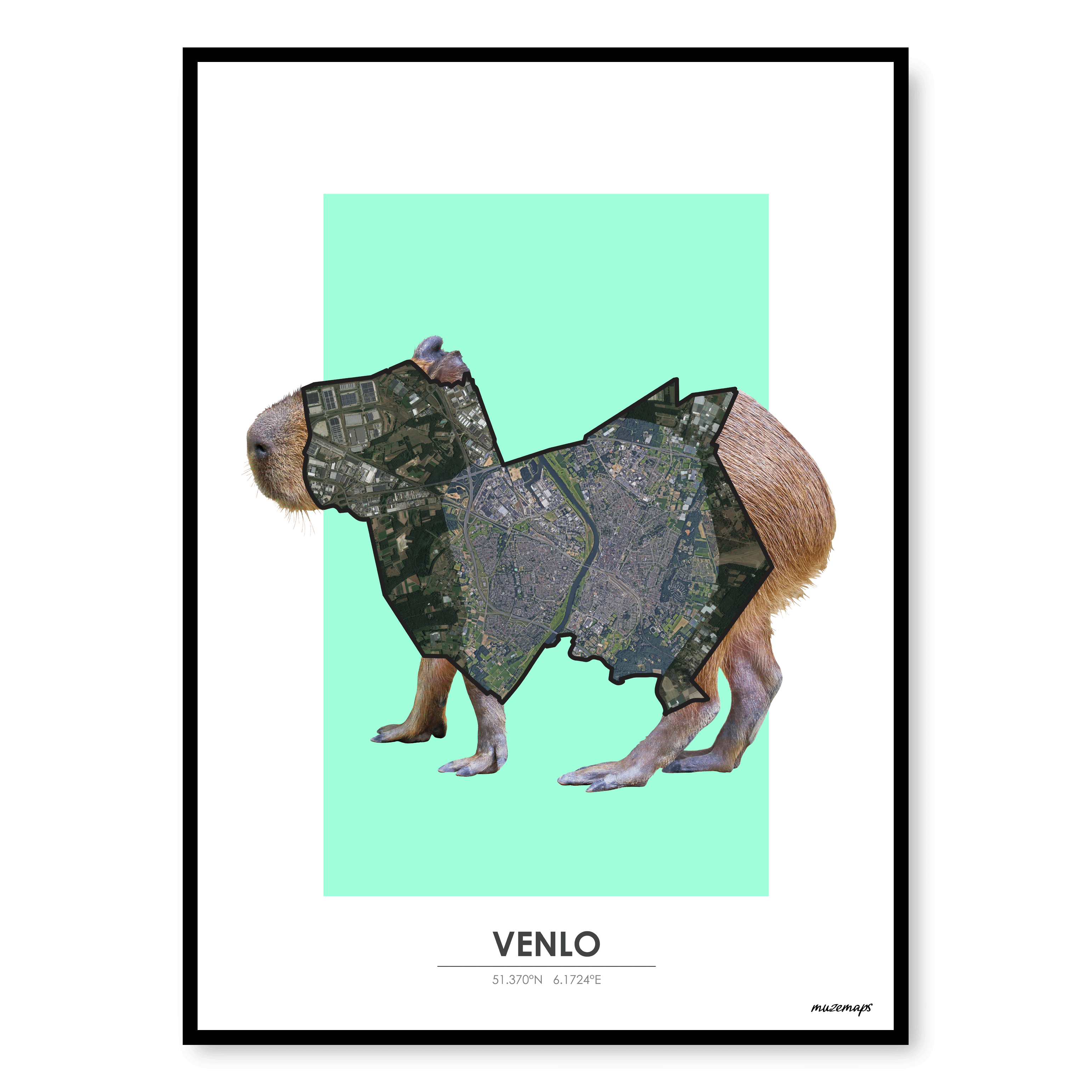 MuzeMap | Venlo MuzeMap Venlo – handgemaakte pop-art poster