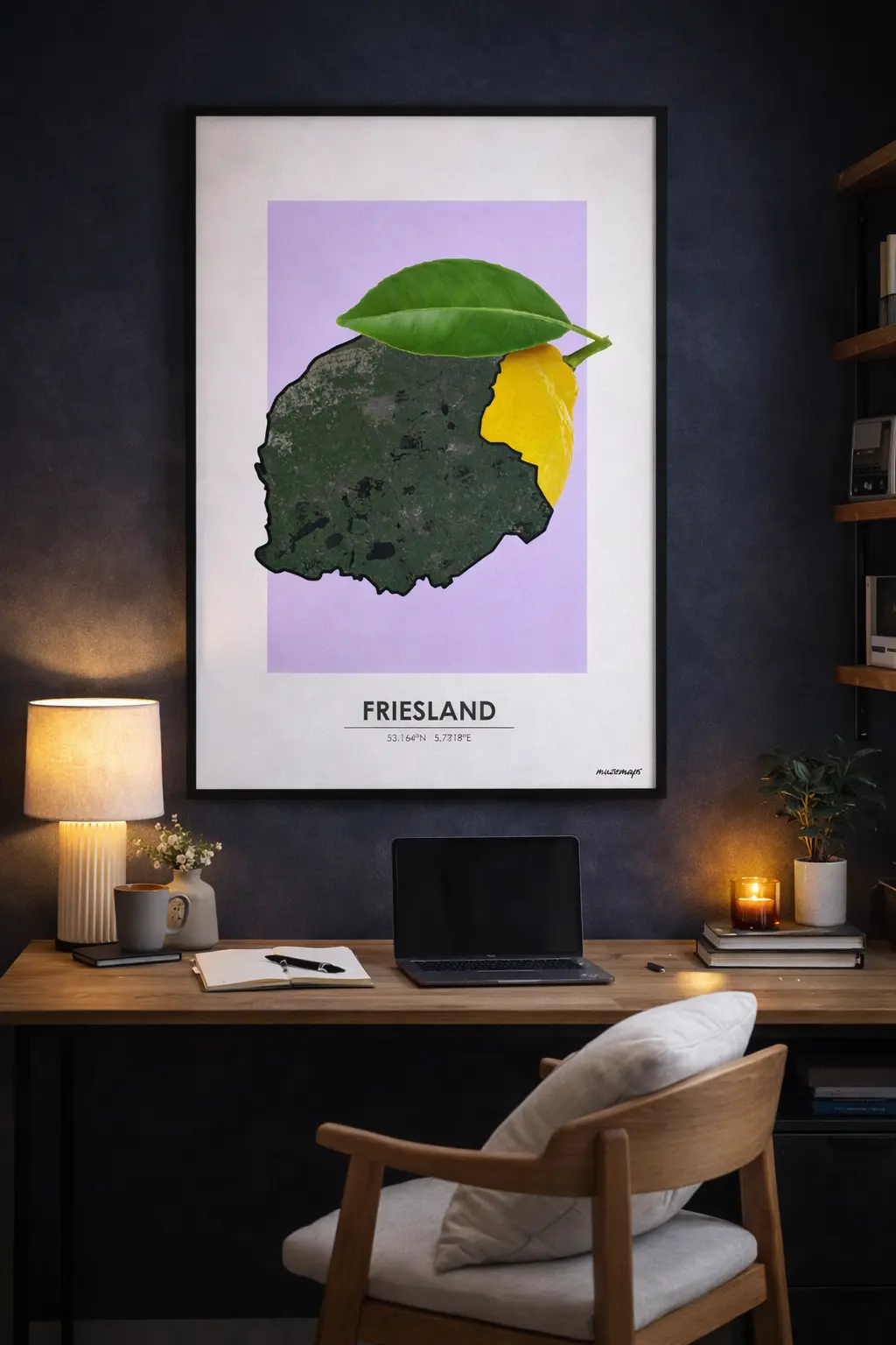 MuzeMap Friesland aan de muur